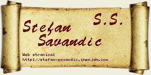 Stefan Savandić vizit kartica